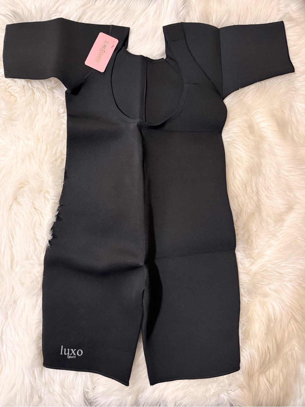 Black Full-Body Shaping Suit with Short Sleeves